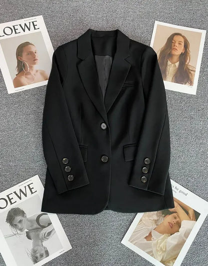 New Spring Suit 2025 Suit Jacket for Women with Small Temperament and High-end Feel Loose Casual Chic Elegant Fashion Coat Top