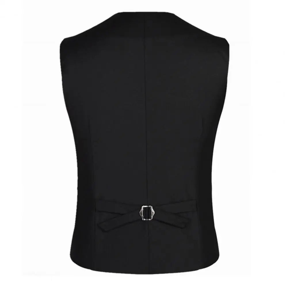 2025 Men Vest Single-breasted V Neck Formal Waistcoat Suit Vest Men Wedding Summer Beach One Piece Waistcoat V Neck Fashion Cost