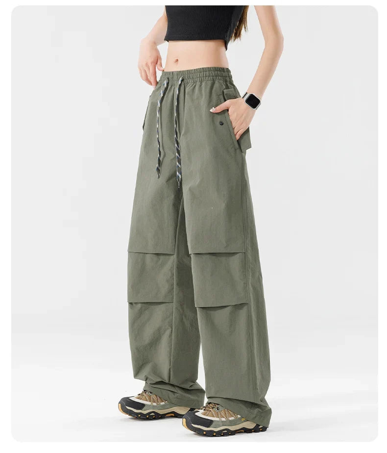 Summer Women Pant Outdoor Waterproof Hiking Pant Men Windproof Pant Adjustable Cuffs Cargo Trousers Lightweight Fishing Trousers