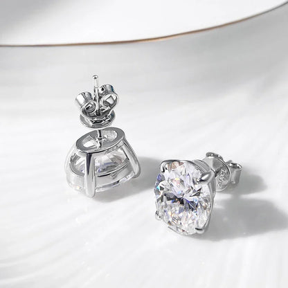 1ct-4ct Real Moissanite Earrings S925 Sterling Silver Earrings For Women Wedding Engagement Party Jewelry