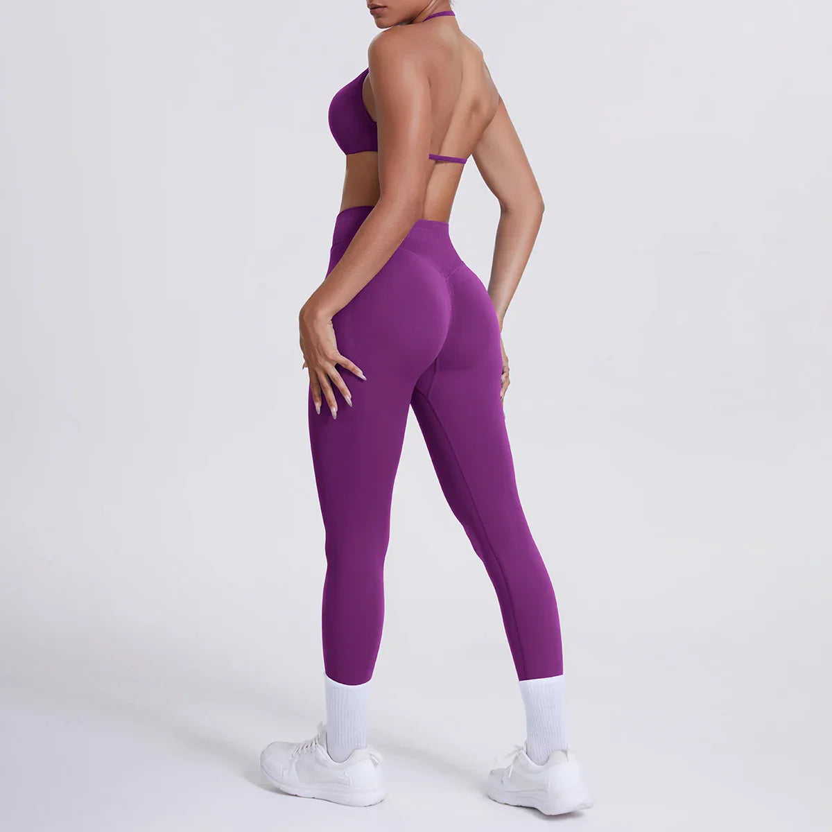 Women 2pcs Patchwork Sport Yoga Suit Training Sleeveless Sport Gym Tops Tummy Control Slimming Booty Leggings Yoga Suit Sports