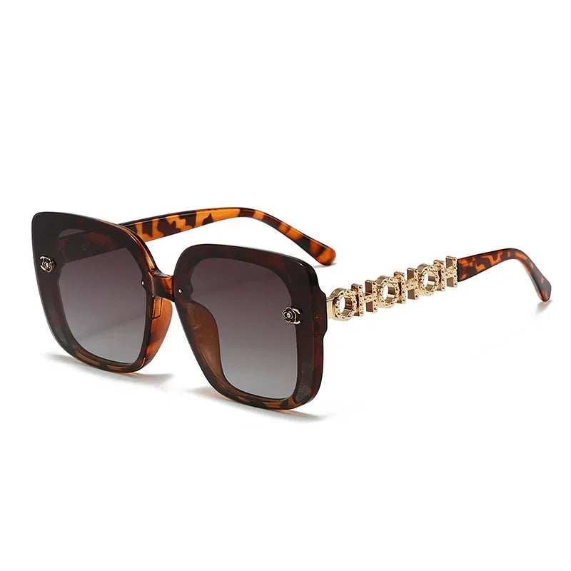 New Polarized Sun Glasses Women's High Sense Large Frame Versatile Sunglasses Street Shot Glasses Tide Light Luxury Sunglass