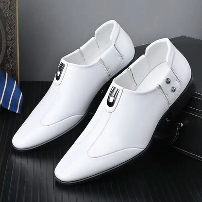 Summer Men's Breathable Mesh Casual Fashion Black/White Leather Board Shoes Comfortable Insole Suitable for Business Occasions