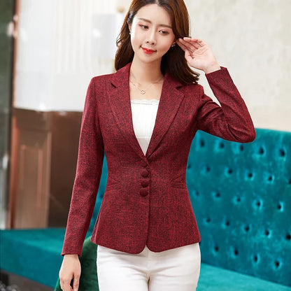Fashion Women Blazers Jackets Work Office Lady Suit 2025 Slim Single Breasted Business Female Blazer Coats Formal Veste Femme
