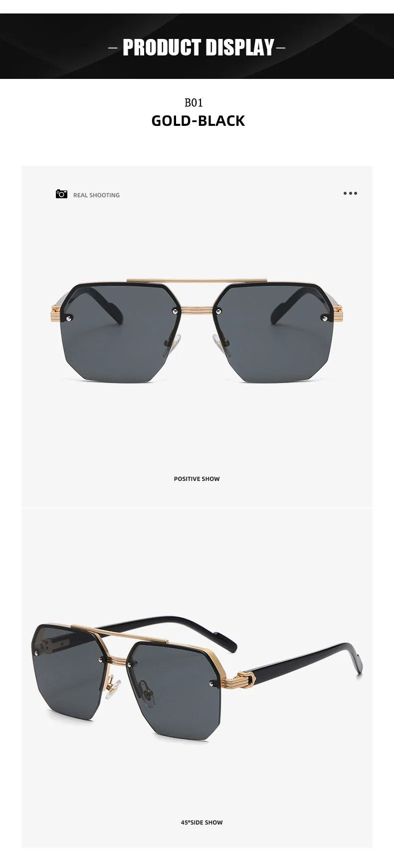 Semi-Rimless Sunglasses For Men Vacation Square Sunglasses Women Trendy Vintage Fashion Glasses Gafas De Sol Hombre Zonnebril