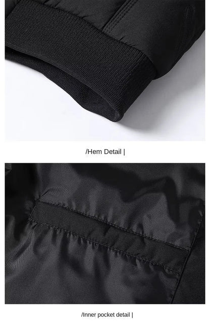 New autumn and winter baseball collar, men's fashionable and versatile cotton jacket, outer warm cotton jacket, baseball jacket,