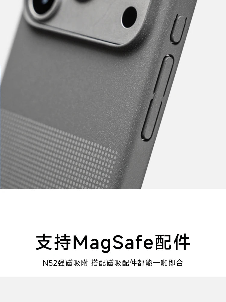 Stylish Bare-feel Sandstone Anti-Slip Magnetic Phone Case For IPhone 17Pro Max 16 15 For MagSafe Charge Beat PC Hard Cover Funda