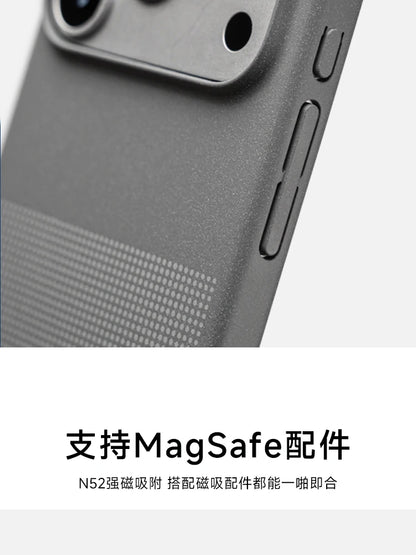 Stylish Bare-feel Sandstone Anti-Slip Magnetic Phone Case For IPhone 17Pro Max 16 15 For MagSafe Charge Beat PC Hard Cover Funda