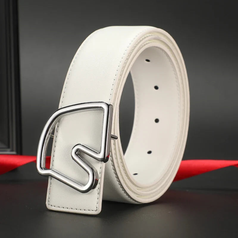 Width 3.8cm Famous Brand Belt Men Top Quality Luxury Genuine Leather Belts for Men Strap Metal Belt Fashion Women's Belt jeans