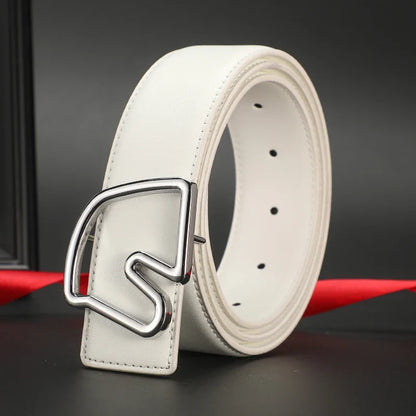 Width 3.8cm Famous Brand Belt Men Top Quality Luxury Genuine Leather Belts for Men Strap Metal Belt Fashion Women's Belt jeans