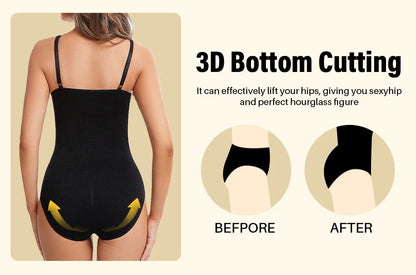 Women Slimming Shapewear Seamless Slimming Butt Lifter Full Body Shaper Smooth Out Bodysuit Open Crotch High Elastic Body Suits