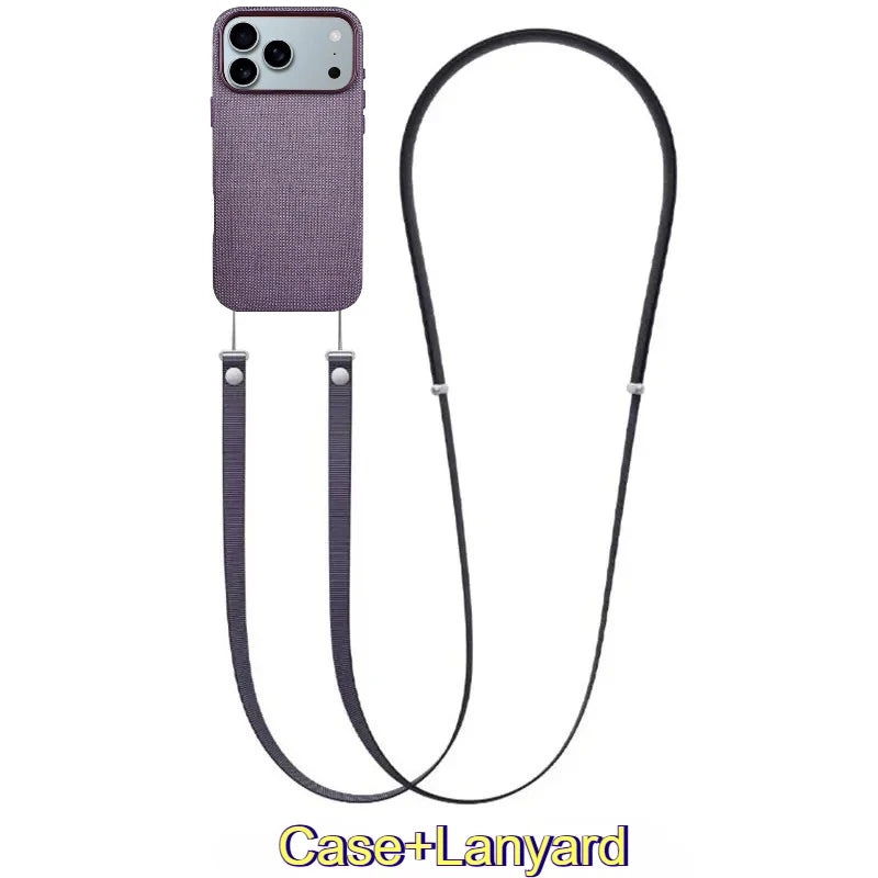 جراب For Official Original For MagSafe Techwoven مع حزام مغناطيسي منسوج لهاتف IPhone 17 Pro Max غطاء شحن لاسلكي