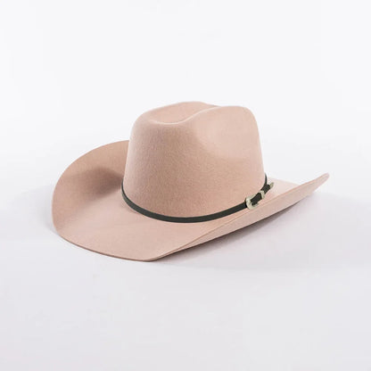 New Autumn Winter Women Fedoras with Belt Buckle Wide Brim Rolled Wool Cowboy Hat M L Size Obtainable