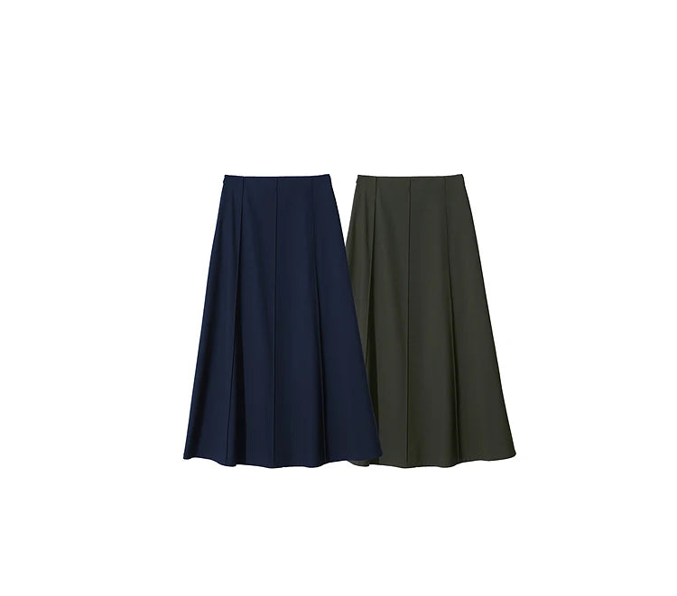 Women's Skirt 2025 Spring New Minimalist Solid Color Loose Skirts For Women Medium To Long Versatile A-shaped Skirt12524019