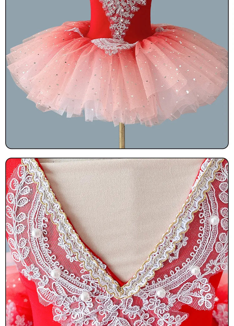 Fashion Ballet Skirt Girls Clothes Children's Dance Costume Summer Performance Princess Dress Baby Tutu Ballet Leotard Vestido