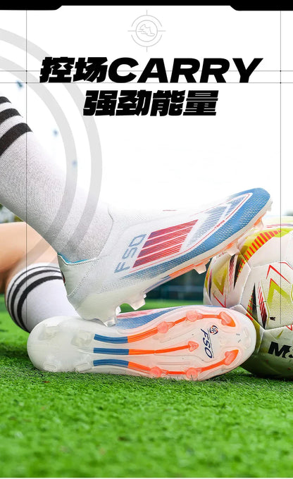 New Men Soccer Shoes Cleats Training Boys Sport Football Boots FG/TF Non Slip Match Breathable Adult Long Spikes Outdoor Sneaker