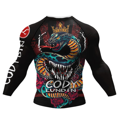 Cody Lundin Men Cool Fighting Wear Jiu Jitsu BJJ Boxing Rashguard Custom Grappling Kicboxing Club Uniforms Compression Gym Tees