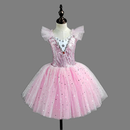 Children's Ballet Skirt Dance Girls Dress Tutu Performance Costume Flower Princess Ballet Girl Clothing Vestidos Kids Ballerine
