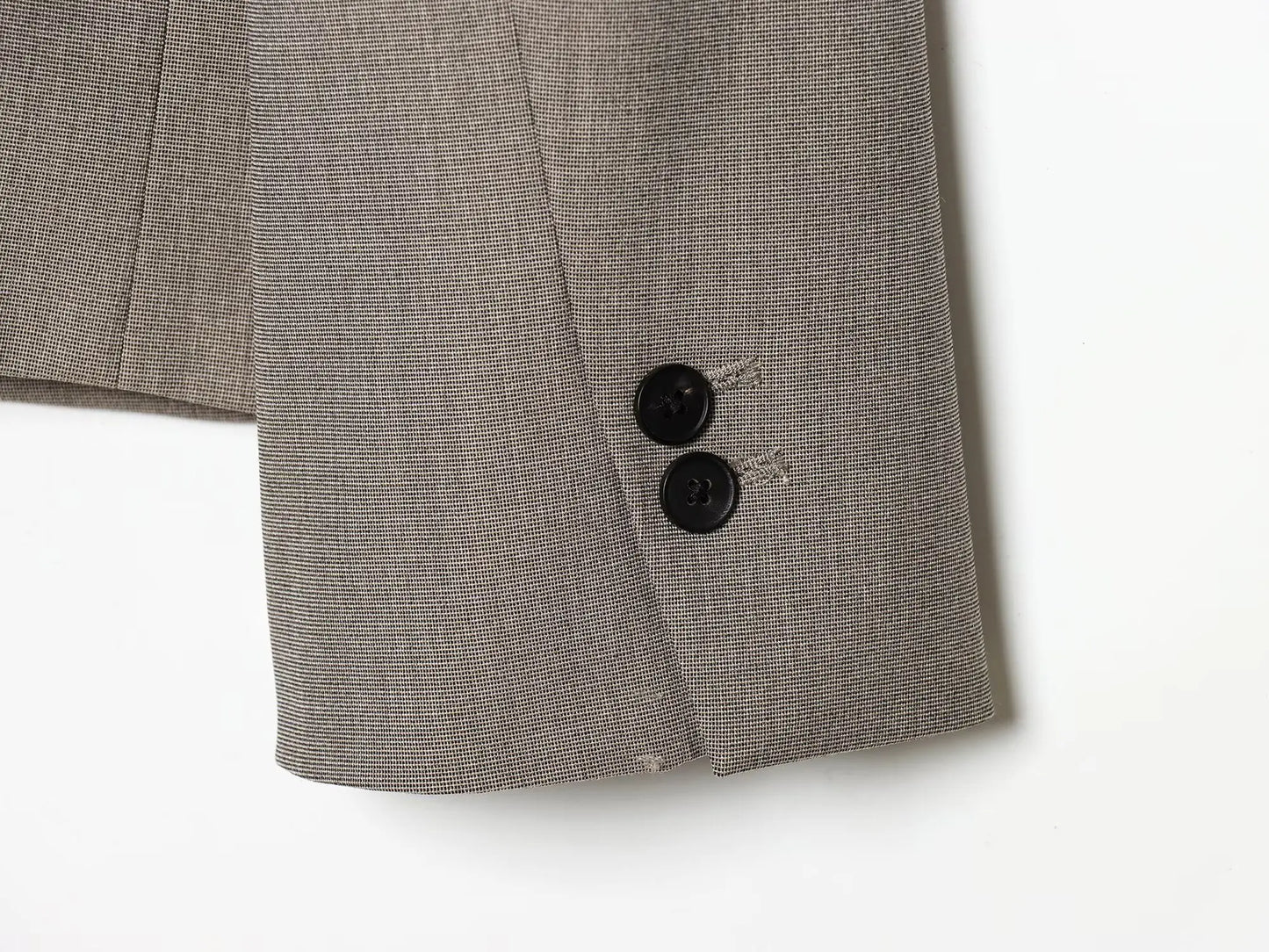 Vintage Solid Grey Elegant Woman Blazer Buttons Fashion 2026 Spring Office Lady Elegant Turtleneck Female Loose Outwear