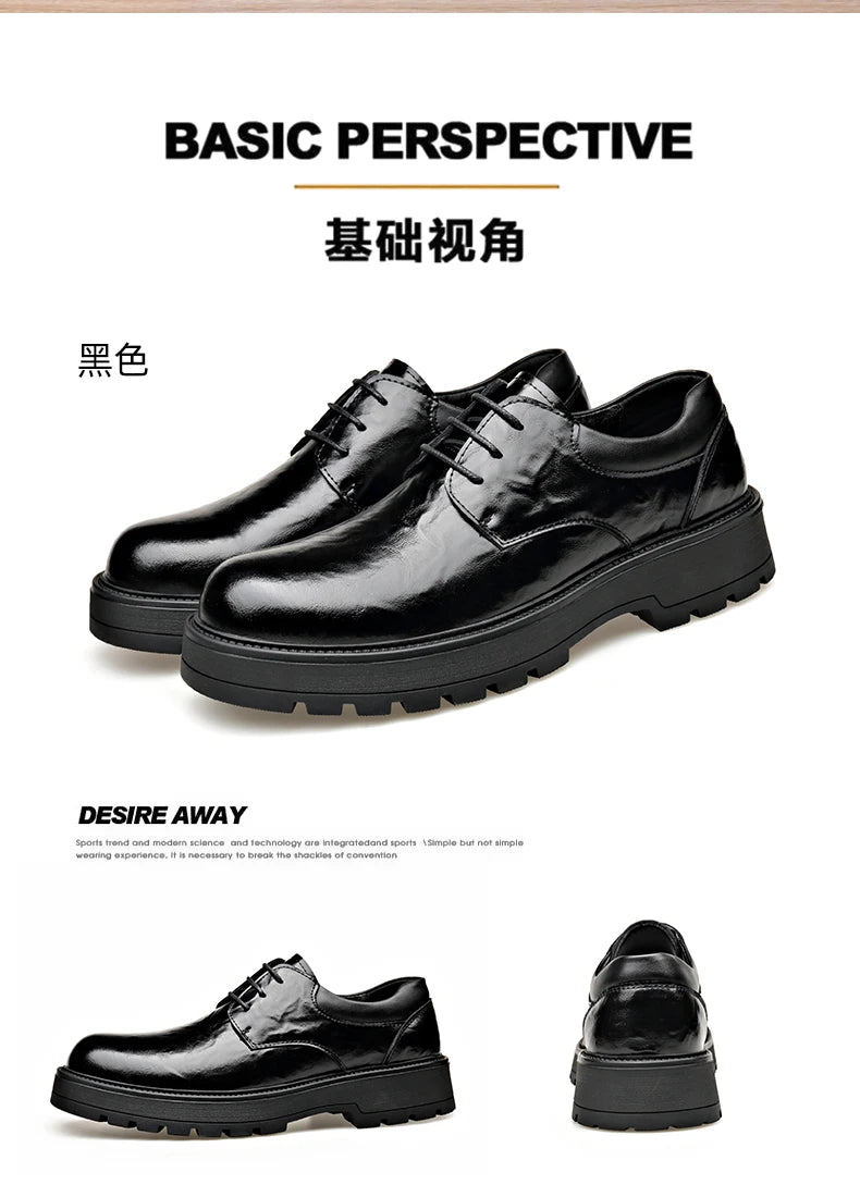 Men Comfortable Leather Work Shoes for Long Standing