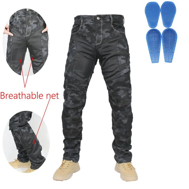 New PK719 Upgrade Model Motorcycle Summer Riding Jeans With Breathable Net Knight CE Certification Equipment Anti-fall Pants