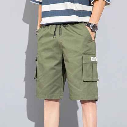 Plus Size Shorts Casual Summer Elastic Waist Cargo Short Men Streetwear Y2k Camouflage Fashion Bermuda Male Side Pocket Breeches
