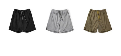 Outdoor Mesh Basketball Shorts Men's Summer Quick-Dry Breathable Pants with Elastic Waist Lightweight Running Sport Shorts