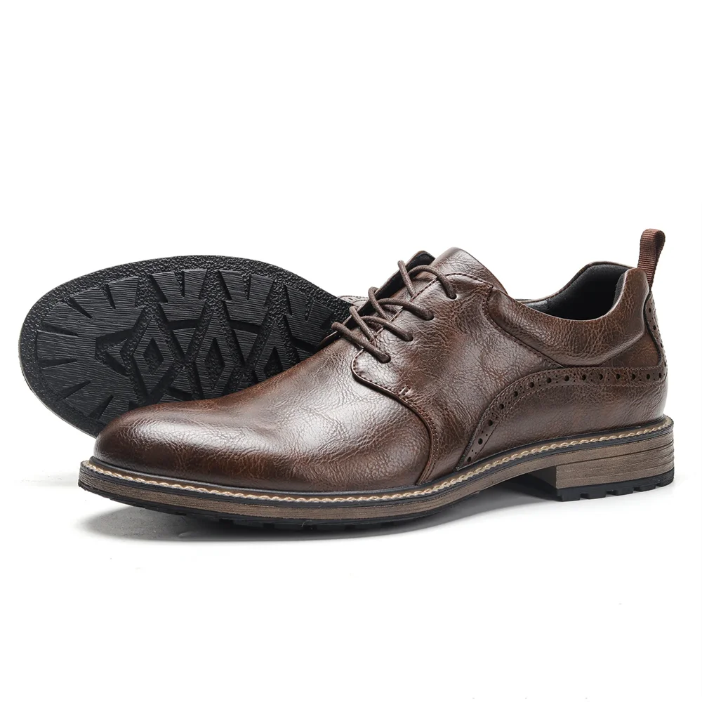 40~46 Leather Shoes Men Fashion Brand Comfortable 2024 Casual Shoes Men