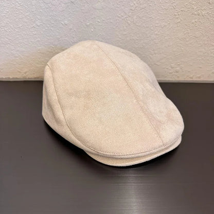 Chamois Leather Berets Women Spring Autumn Winter Berets Adjustable Y2k Forward Hat Korean Style Flat Newsboy Cap Spicy Girls