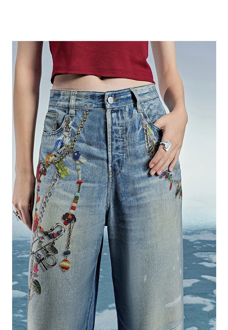 Women Denim Jean 2025 Spring New Long Pants 8518053