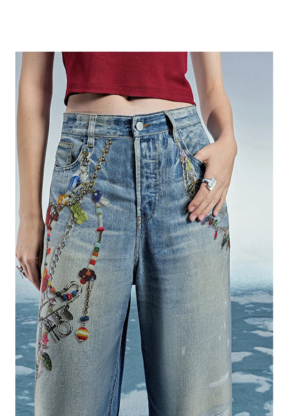 Women Denim Jean 2025 Spring New Long Pants 8518053