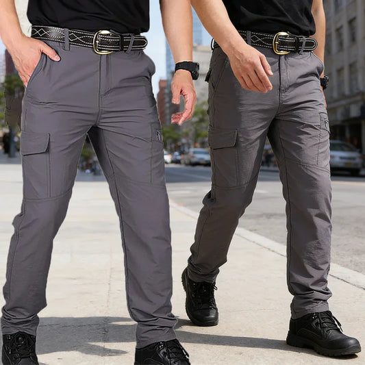 Summer Military Tactical Pants Quick Drying Cargo Men Waterproof Casual Wear resistant Multi-pocket Outdoor Hiking Trousers