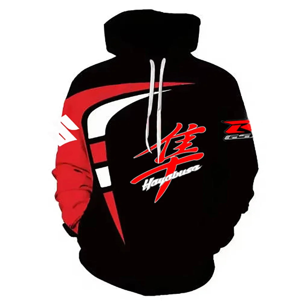 The new Suzuki men's hoodie is a casual and fashionable outdoor sports and motorcycle sportswear for autumn and winter