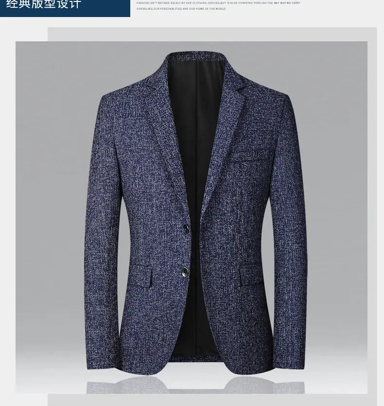 2026 Spring New Arrival Men's Business Casual Blazer High Quality Suit Jacket Comfortable Daily Wear Office Work Outwear