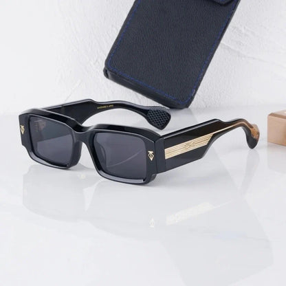 Handmade Thick Acetate Classical Sunglasses Rectangle Luxury Brand Design Style Top Quality Patchwork UV400 Unisex Gafas