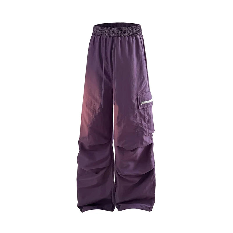 Women Hiking Pants Outdoor Waterproof Zippered Pocket Mountaineering Paratrooper Pants Autumn Breathable Camping Cycling Pants