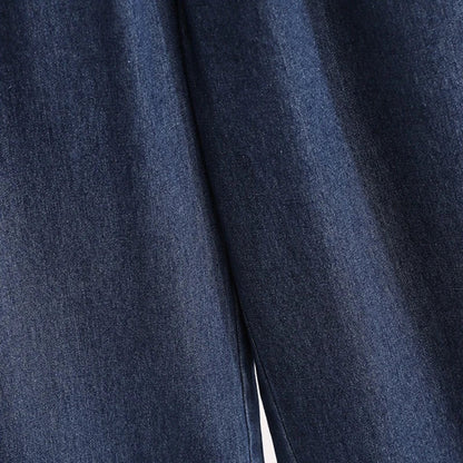 2026 Plus Size Jeans Spring Autumn High Waisted Straight Leg Women's Oversized Pants Loose Casual Wide Leg Jeans With Pockets