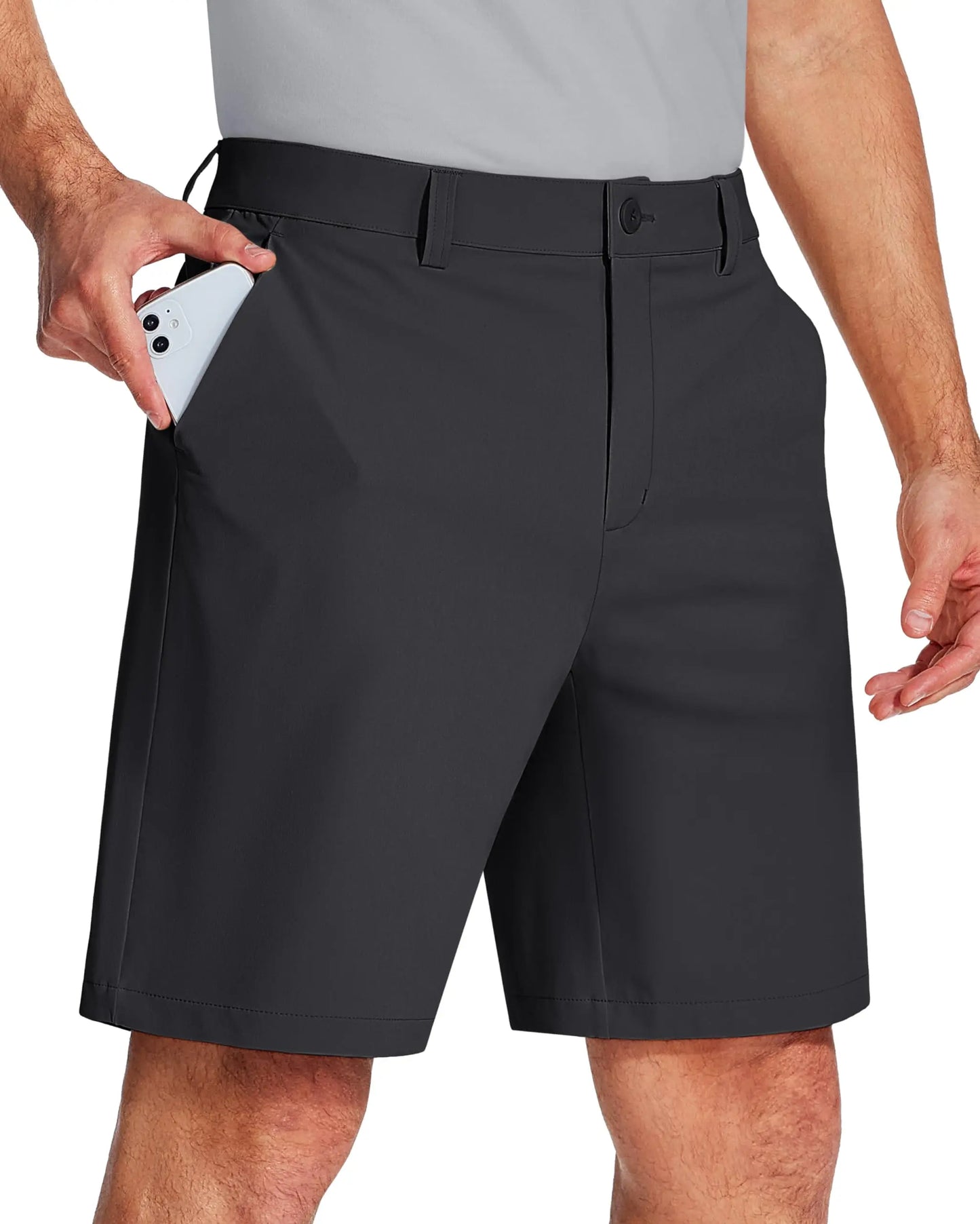 Golf Quick Dry Shorts Men Stretch Lighyweight Dress Work Casual Shorts with 4 Pockets Flat Front Hiking Shorts 9 Inch