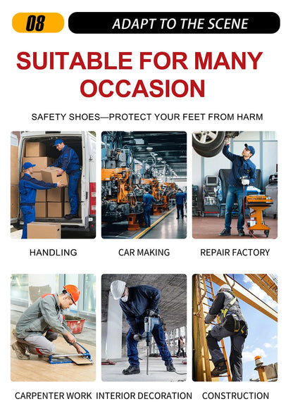 New 2026 Fashion Men Work Safety Boots Anti-smashing Industrial Work Shoes Sneakers Anti-sand Boot Outdoor Ankle Male Footwear