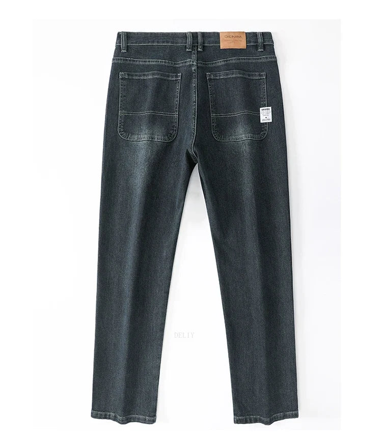 2026 New Y2K  Autumn and Winter Baggy  Jeans Men's  Loose Straight Wide-leg Business Trousers Mens Clothing