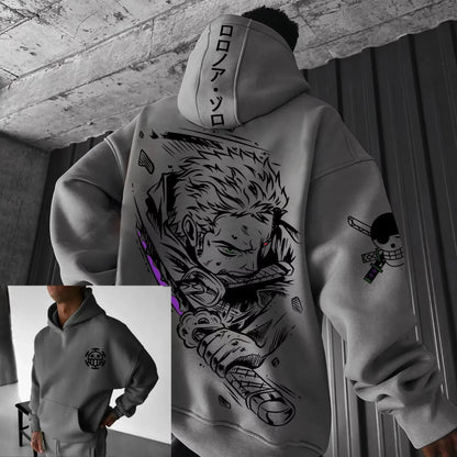 2026  Anime Hoodie Graphic Sweatshirt Men Women One Piece Zoro Streetwear New Spring Casual Pullover Jacket Long Sleeve Tops