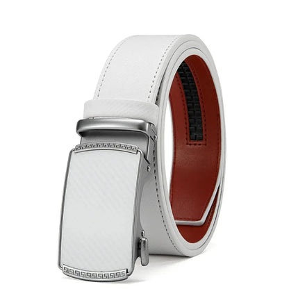 Men Belts High Quality Leather LONG Large Pin Buckle Metal Automatic Buckle High Quality Casual for Jeans Women Strap
