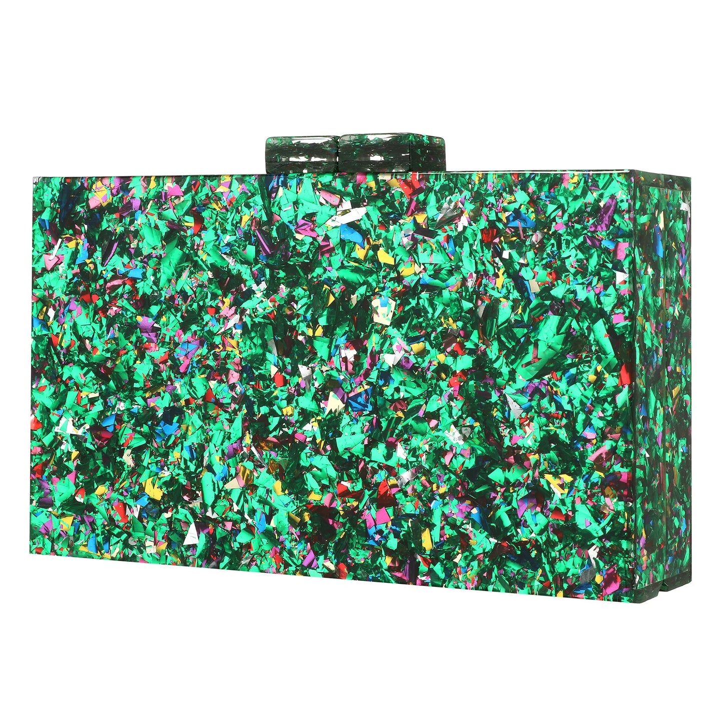 Women Handbags Evening Banquet Party Clutch Bag Rectangle Multicolor Geometric Trend Designed Acrylic Bags Chain Crossbody Bag
