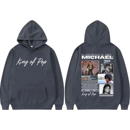 King of Pop Michael Jackson Bad Era Hoodies Men's Clothes Fashion Hip Hop Punk Sweatshirt Long Sleeve Oversized Hoodie Pullovers
