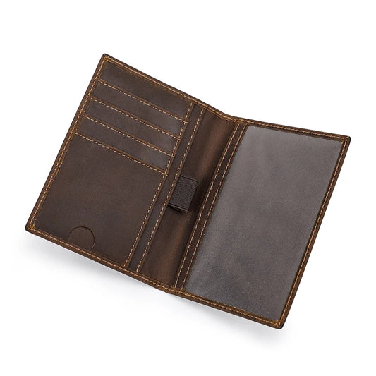 Porte-Passeport Homme Cuir Véritable Mini Portefeuille Porte-Cartes pour Passeport Housse Passeport Vintage Portefeuille Passeport Voyage