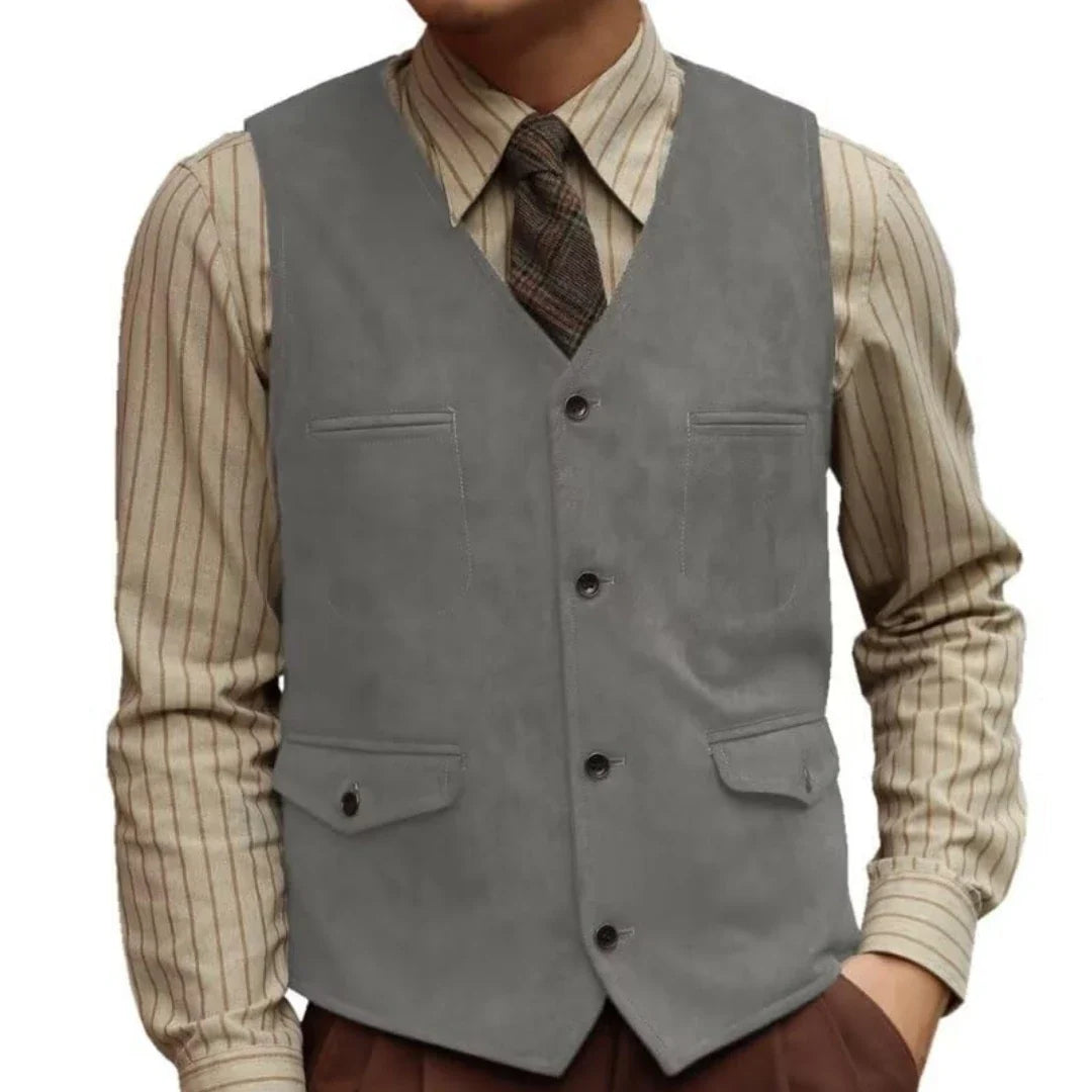 Men Vest Coffee Velvet Single Button With Pocket Waistcoat For Wedding Birthday Banquet Business Casual Work Daily Men Suit Vest