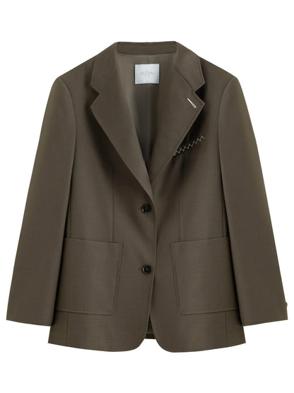 2026 Plus Size Spring New Women's Classic Oversized Blazer, Wide Shoulder Structured Jacket, Y2K Retro Office Chic Coat