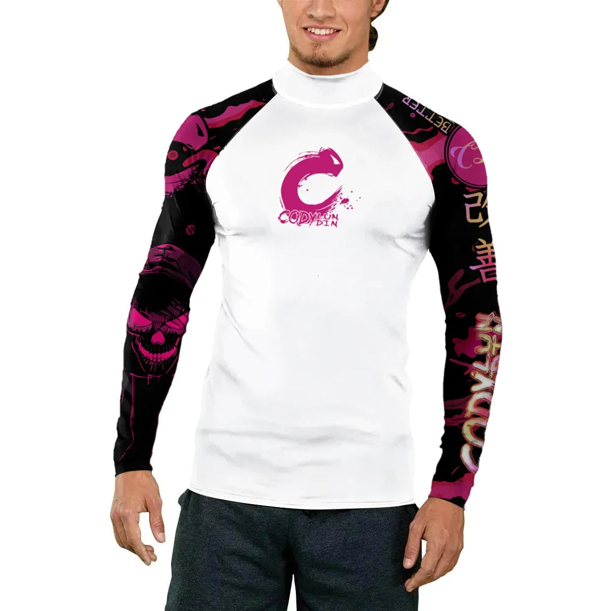 Men's Sports T -shirt Quickly Drying Bodybuilding Fitness Tight Rashguard UV Protection Swimsuit Swimming Shirt Surfing Rash