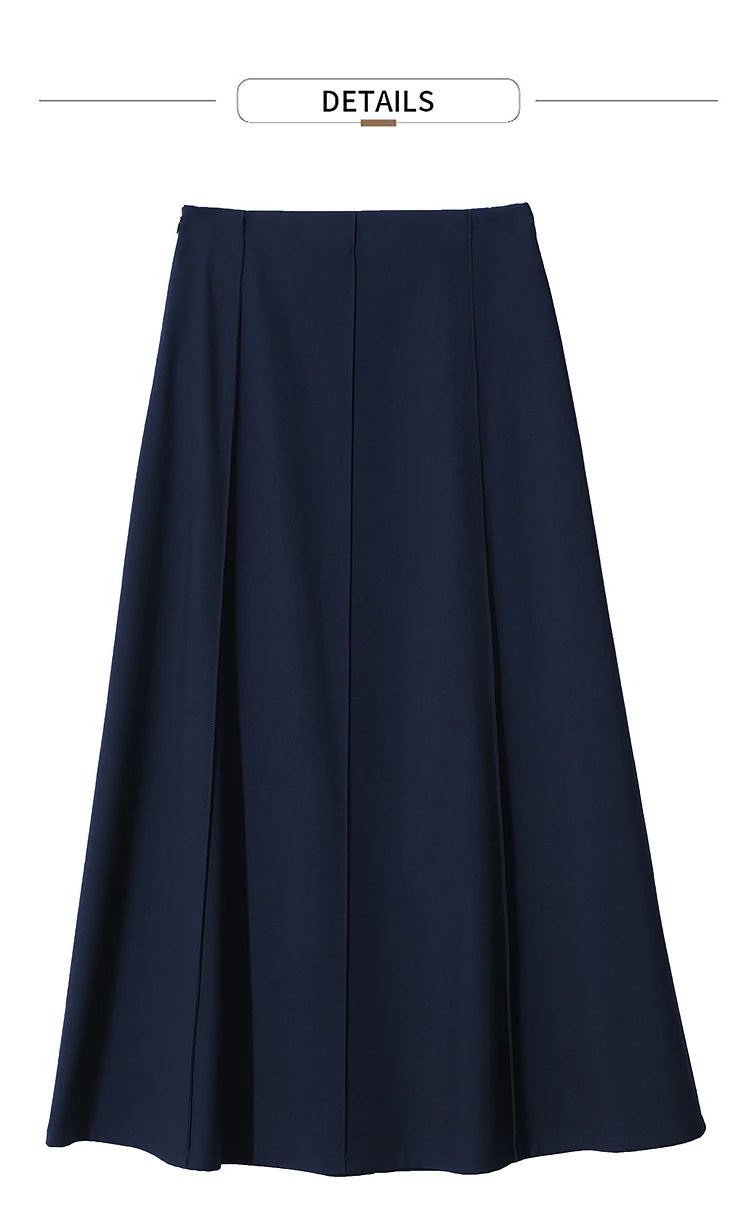 Women's Skirt 2025 Spring New Minimalist Solid Color Loose Skirts For Women Medium To Long Versatile A-shaped Skirt12524019
