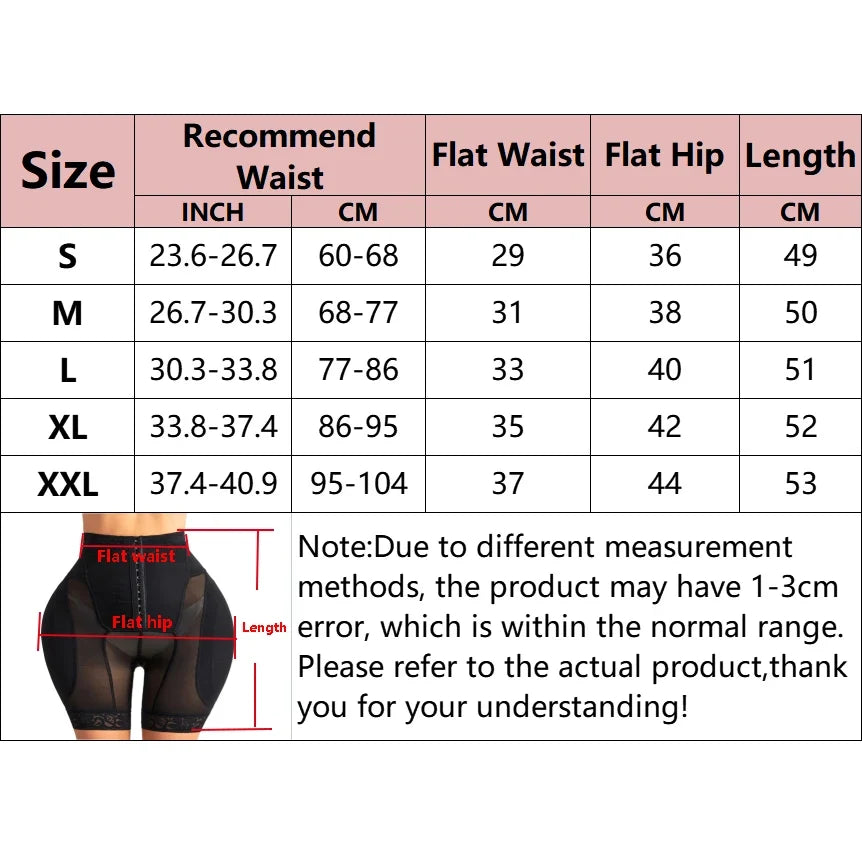 Women High Waist Hip Pad Shaper Panties Padded Hip Enhancer Shapewear Shorts Breathable Butt Lifting Body Shaper Push Up Panties